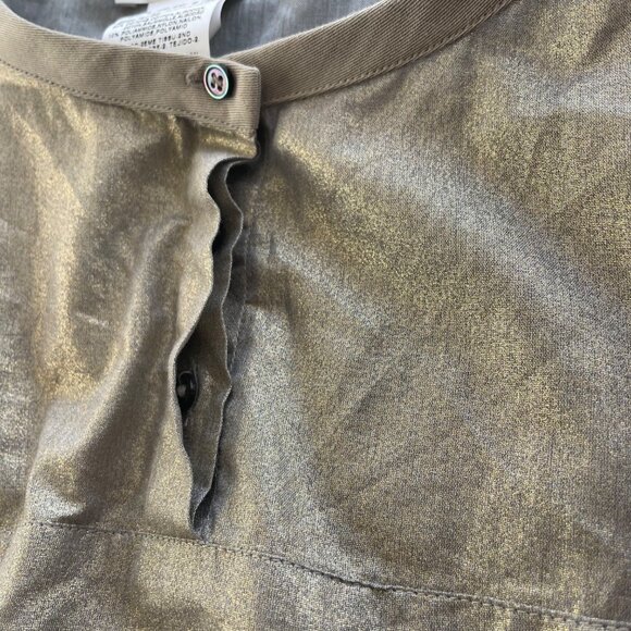 S Max Mara Easy Living Sleeveless Midi Metallic Dress Sz 4 Boho Chic‎ Minimalist - Picture 14 of 15